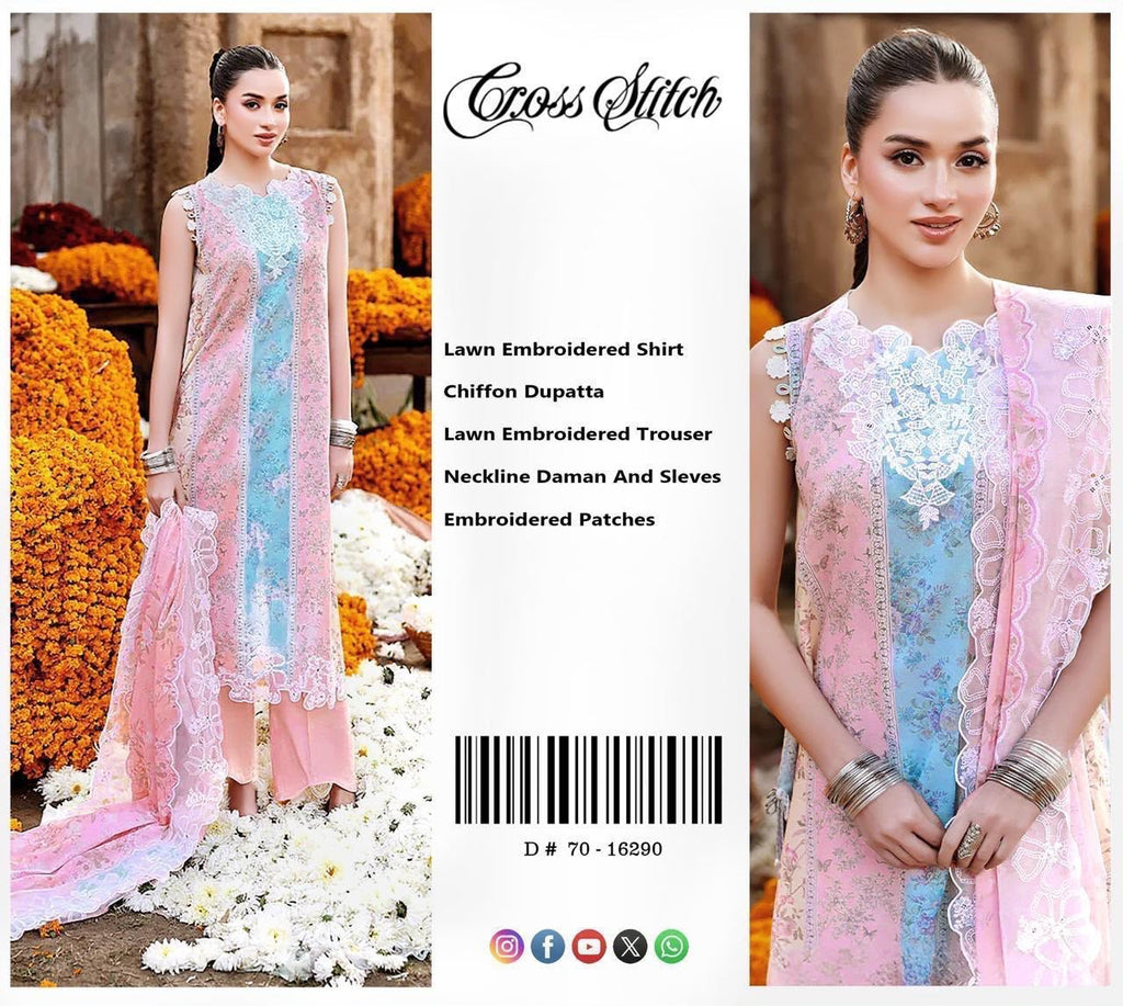 Summer Stock Clearance Sale | Premium Luxury Embroidered 3 Piece Lawn Suit