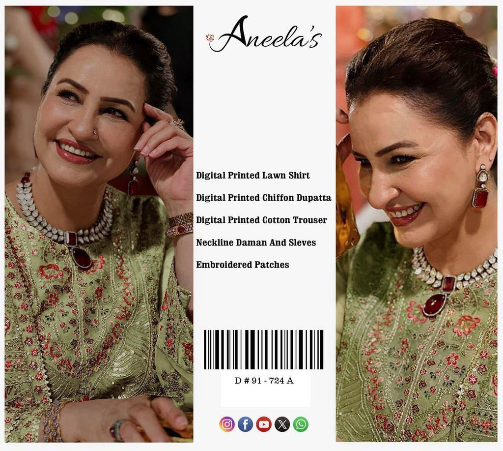 Summer Stock Clearance Sale | Premium Luxury Embroidered 3 Piece Lawn Suit