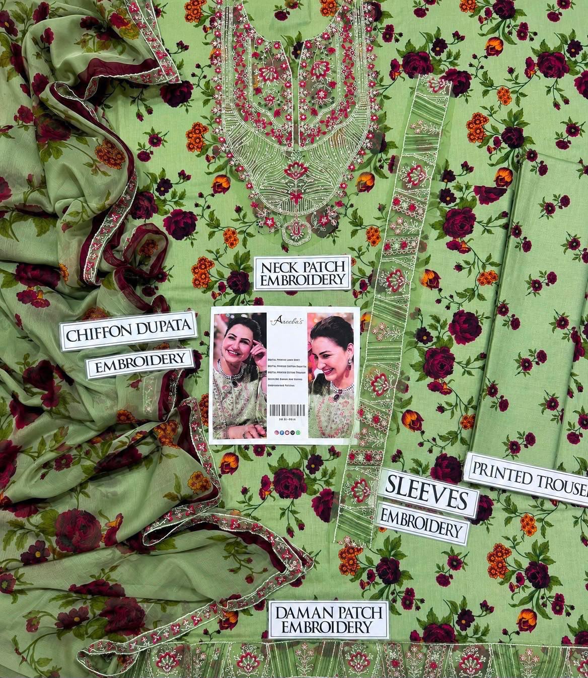 Summer Stock Clearance Sale | Premium Luxury Embroidered 3 Piece Lawn Suit