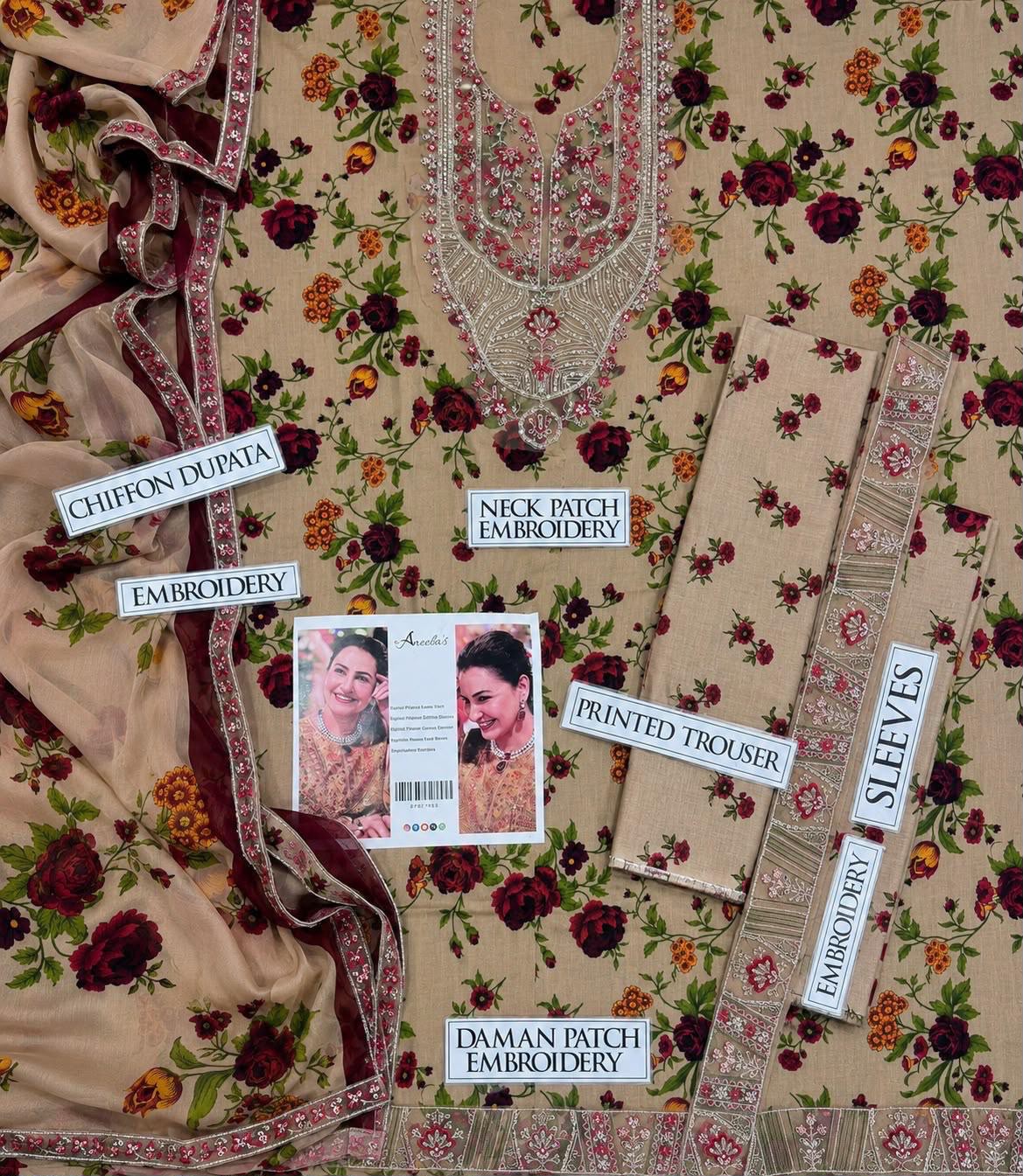 Summer Stock Clearance Sale | Premium Luxury Embroidered 3 Piece Lawn Suit