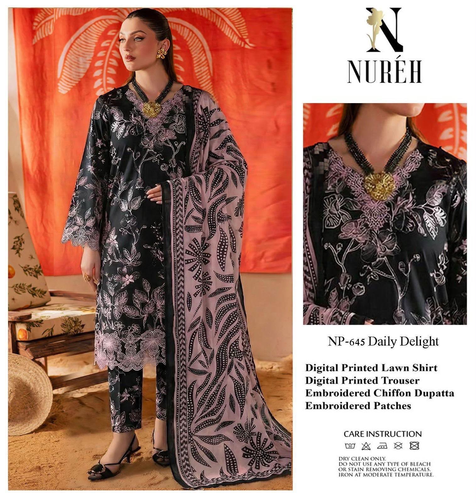 Summer Stock Clearance Sale | Premium Luxury Embroidered 3 Piece Lawn Suit