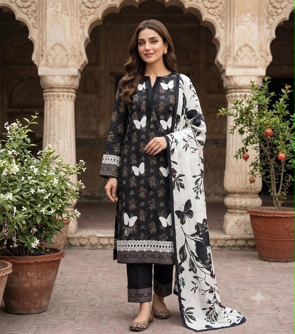 Summer Stock Clearance Sale | Premium Luxury Embroidered 3 Piece Lawn Suit