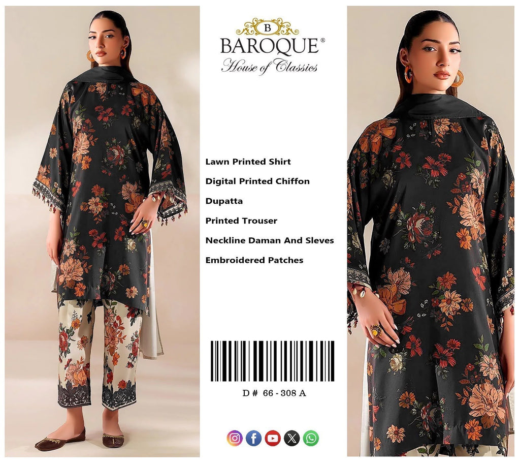 Summer Stock Clearance Sale | Premium Luxury Embroidered 3 Piece Lawn Suit