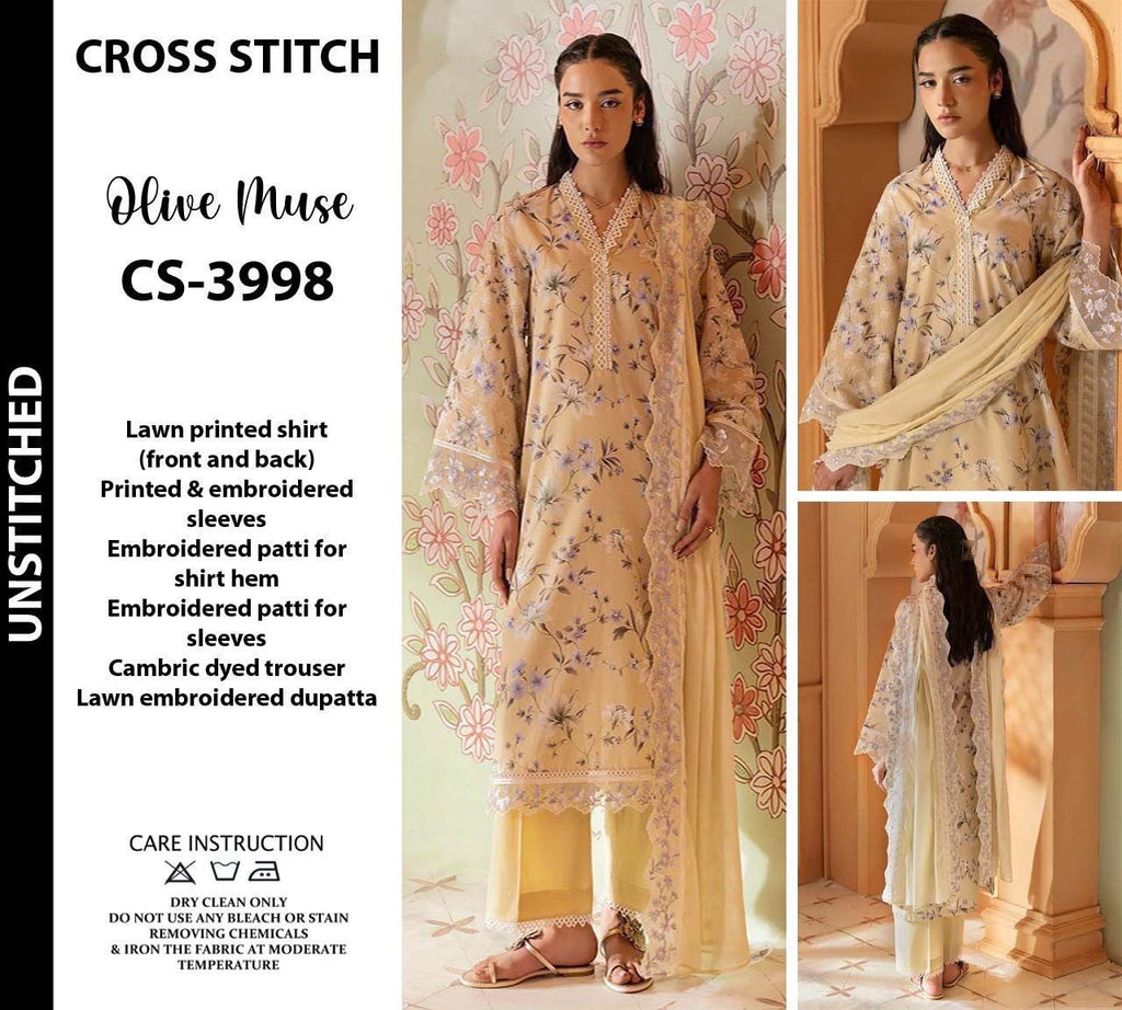 Summer Stock Clearance Sale | Premium Luxury Embroidered 3 Piece Lawn Suit