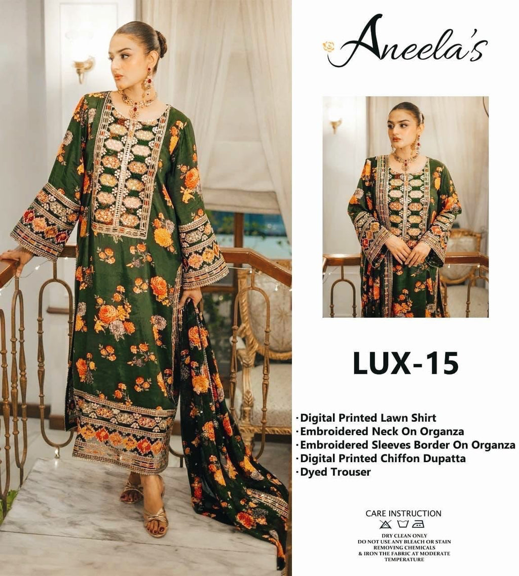 Summer Stock Clearance Sale | Premium Luxury Embroidered 3 Piece Lawn Suit