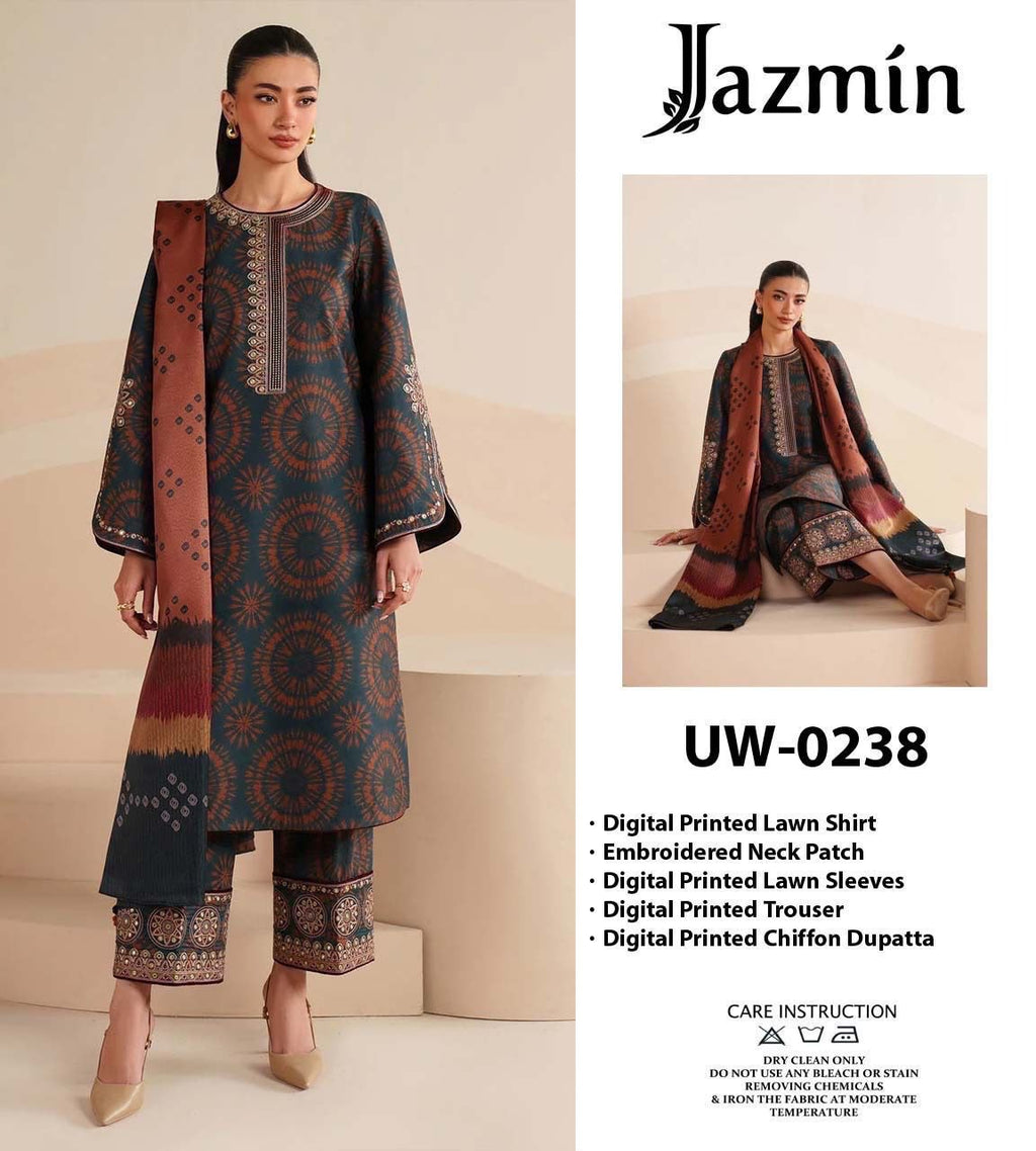 Summer Stock Clearance Sale | Premium Luxury Embroidered 3 Piece Lawn Suit