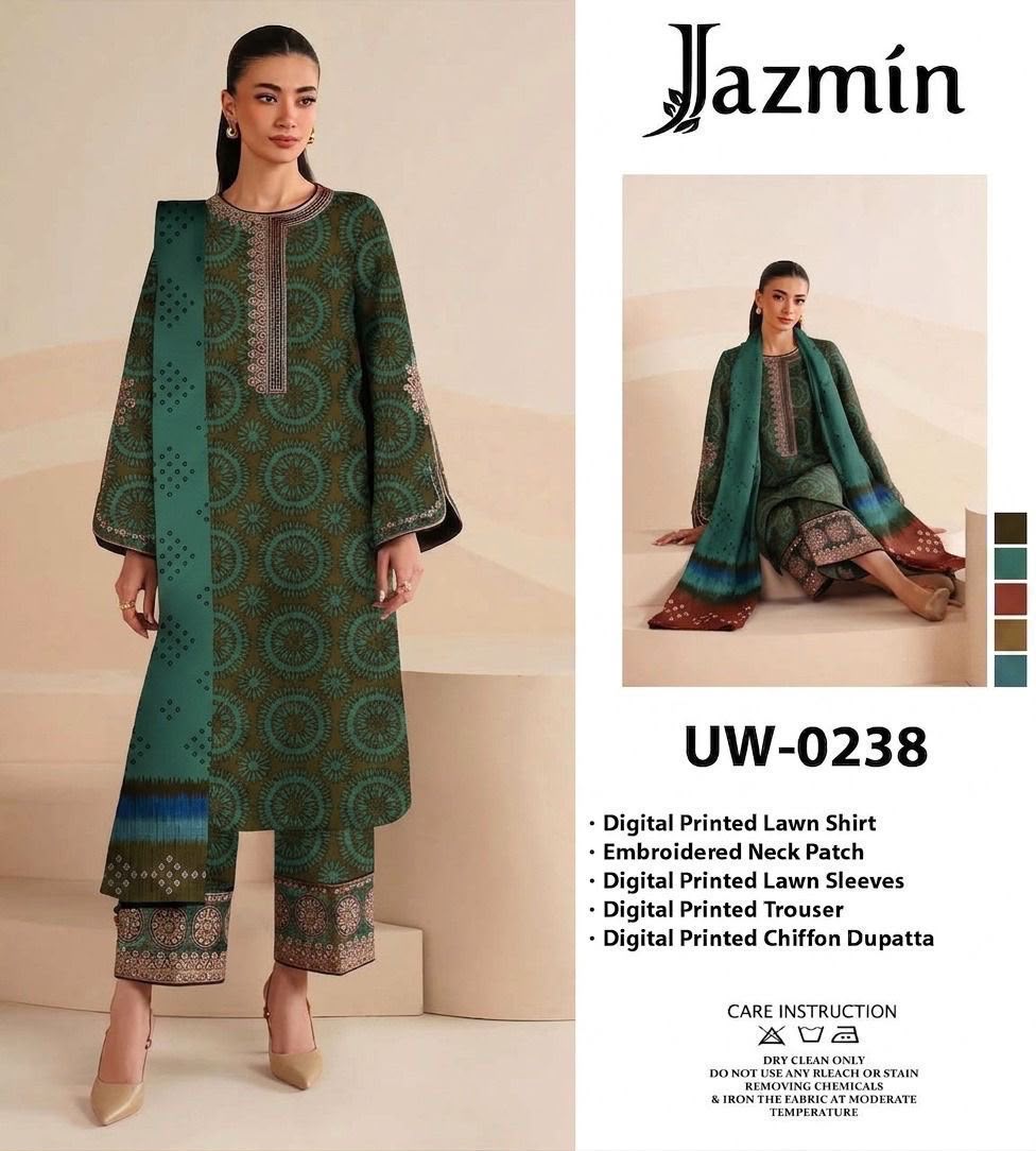 Summer Stock Clearance Sale | Premium Luxury Embroidered 3 Piece Lawn Suit