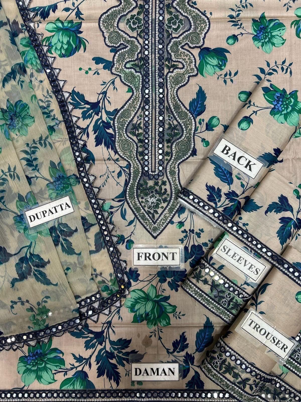 Summer Stock Clearance Sale | Premium Luxury Embroidered 3 Piece Lawn Suit