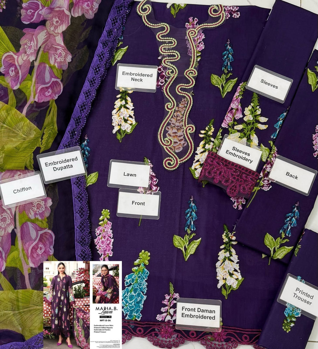 Summer Stock Clearance Sale | Premium Luxury Embroidered 3 Piece Lawn Suit