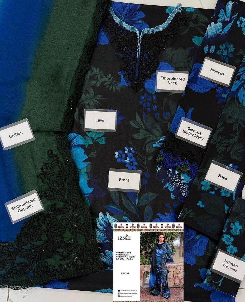 Summer Stock Clearance Sale | Premium Luxury Embroidered 3 Piece Lawn Suit
