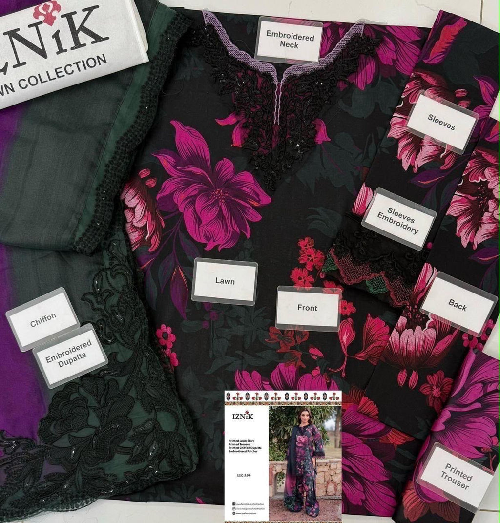 Summer Stock Clearance Sale | Premium Luxury Embroidered 3 Piece Lawn Suit