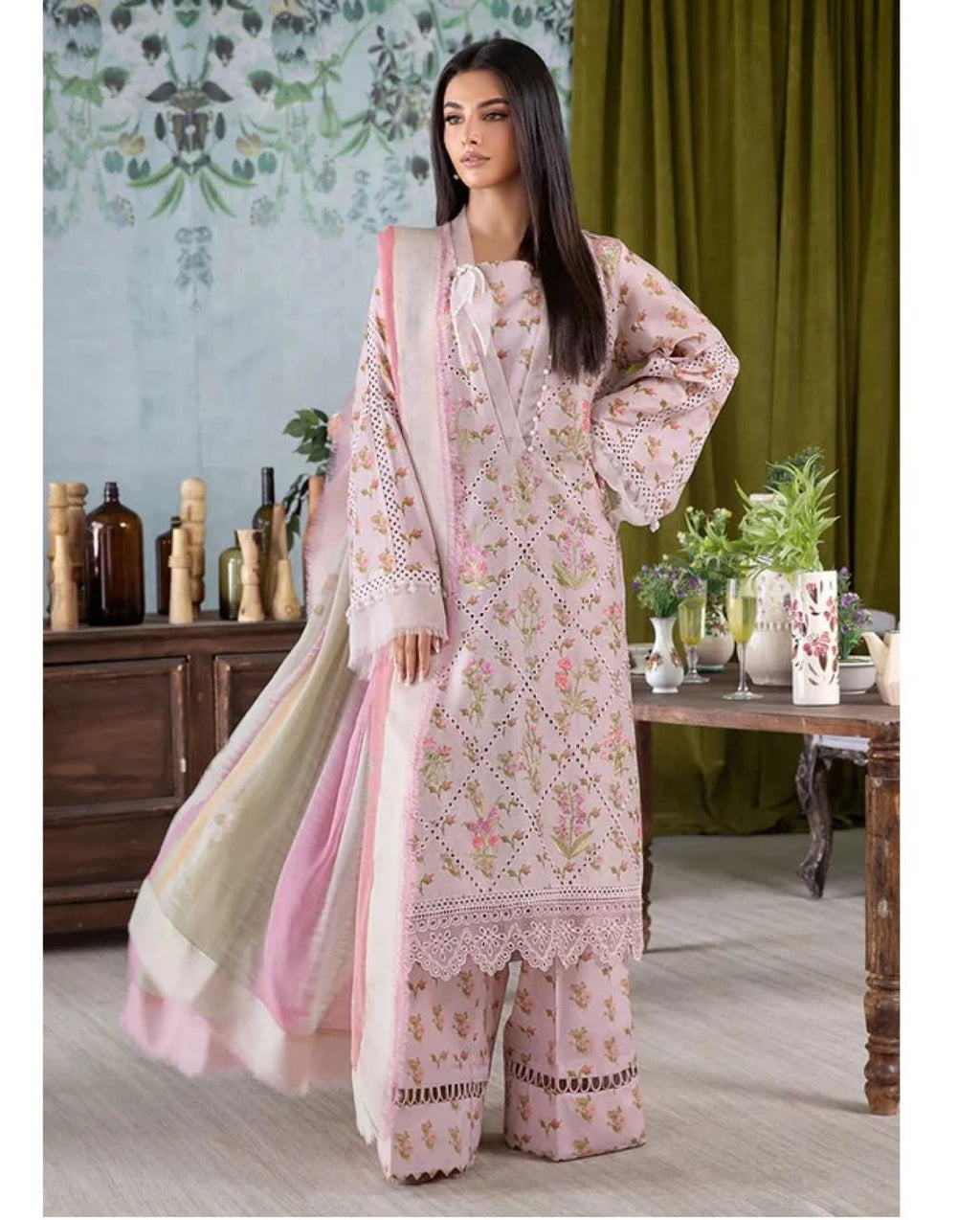 Premium Lawn 3 Piece Embroidered Suit – Code 5122 | Summer Collection 2026