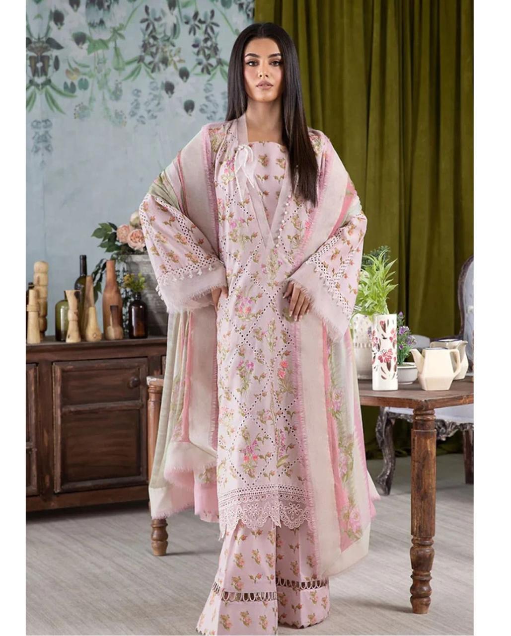 Premium Lawn 3 Piece Embroidered Suit – Code 5122 | Summer Collection 2026