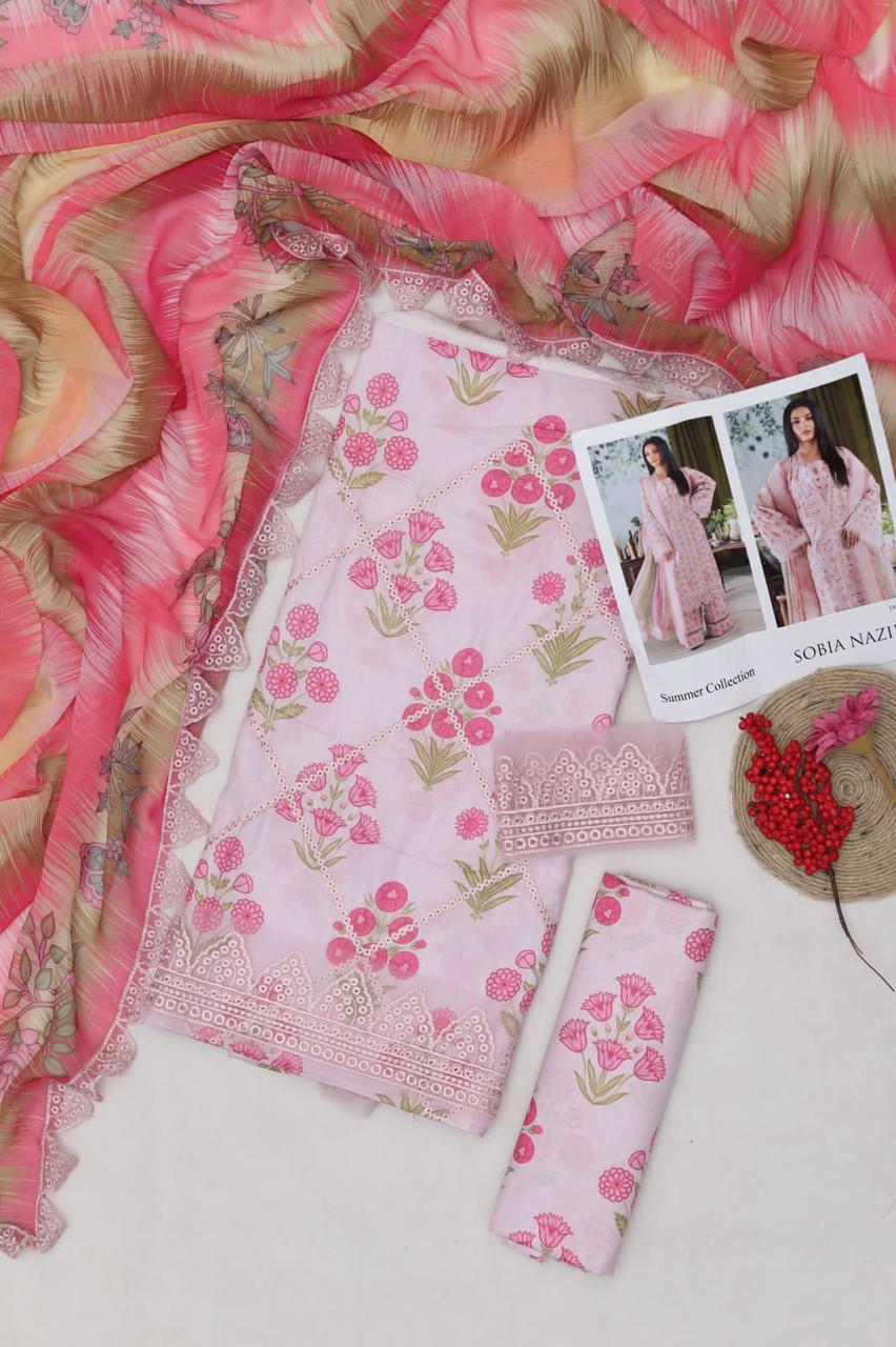 Premium Lawn 3 Piece Embroidered Suit – Code 5122 | Summer Collection 2026