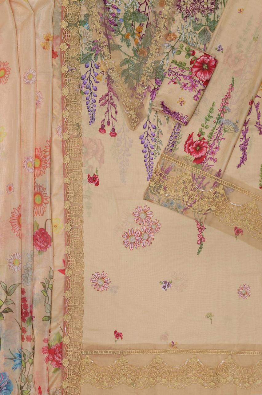 Premium Lawn 3 Piece Embroidered Suit – Code 5122 | Summer Collection 2026