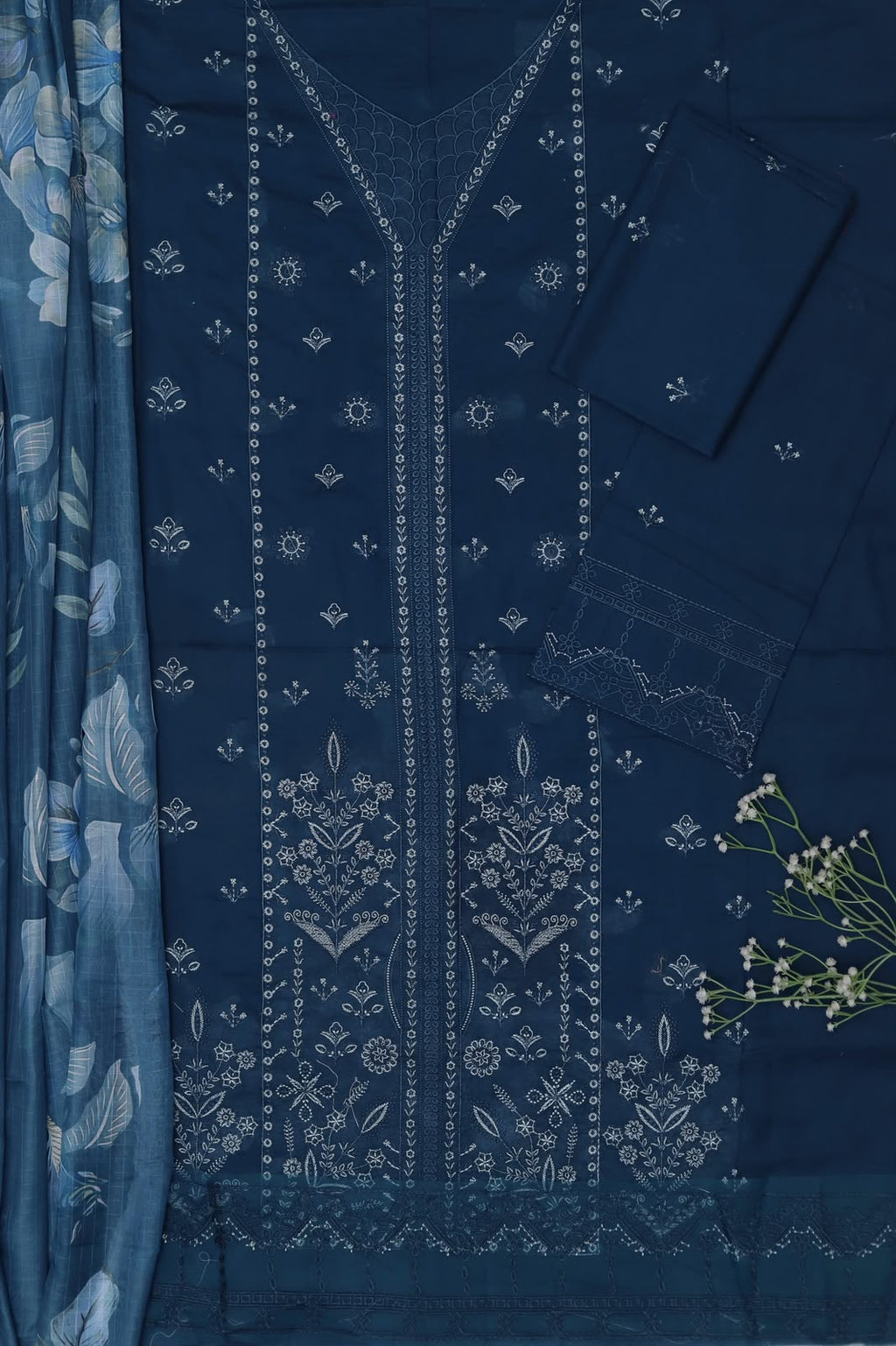 Maria B Inspired Premium Embroidered Lawn 3 Piece Suit | Summer Collection 2026