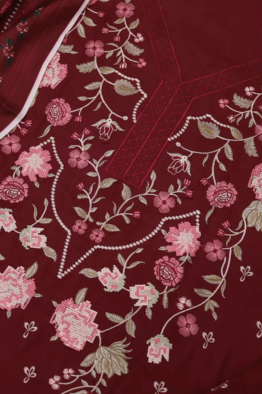 Maria B Inspired Premium Embroidered Lawn 3 Piece Suit | Summer Collection 2026