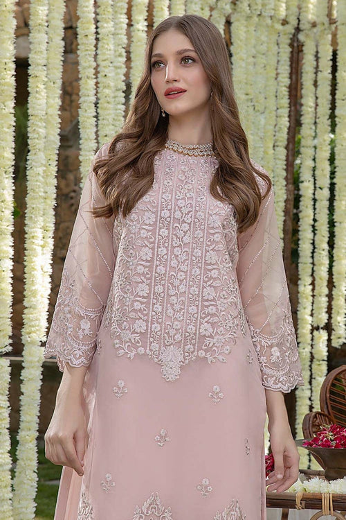 AZURE Replica Unstitched 2 Piece Organza Suit with Satin Silk Trouser