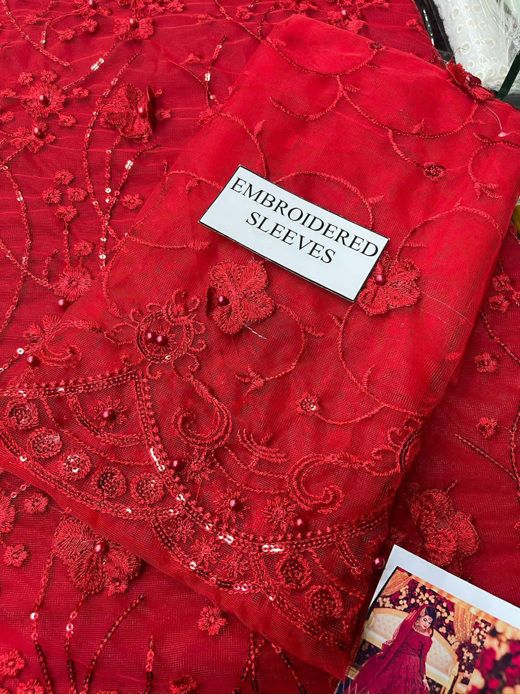 Maryam & Maria Luxury Collection Unstitched Net Suit with Heavy Embroidery & Handwork