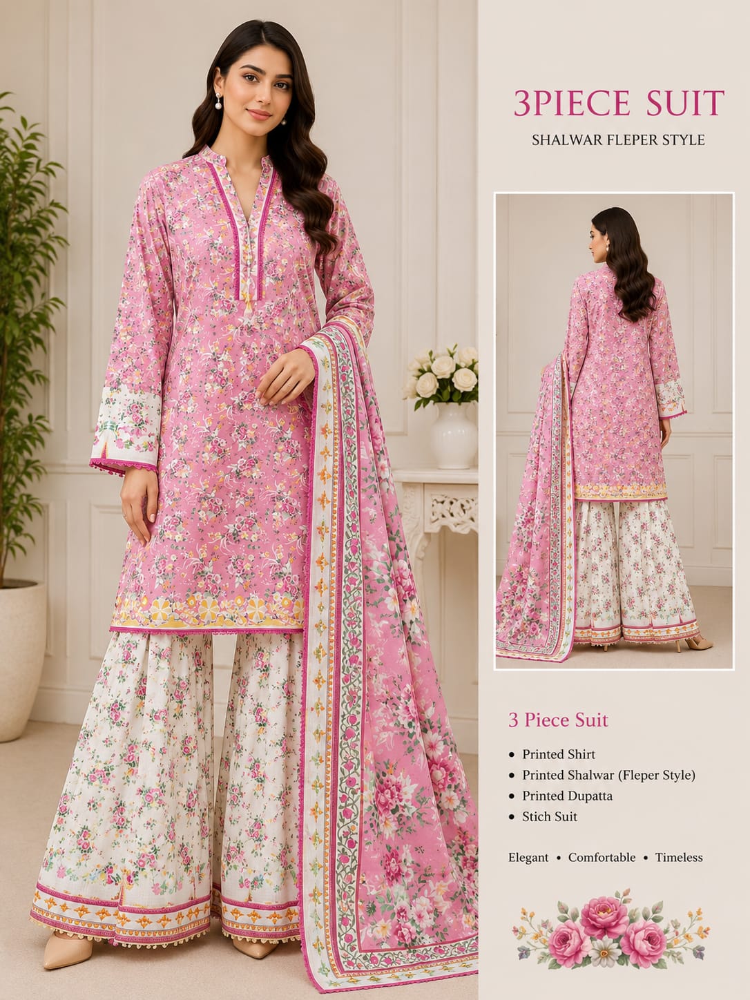 Adan Libas & Limelight Prints Premium Lawn Stitched 3 Piece Suit