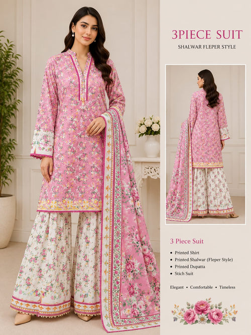 Adan Libas & Limelight Prints Premium Lawn Stitched 3 Piece Suit