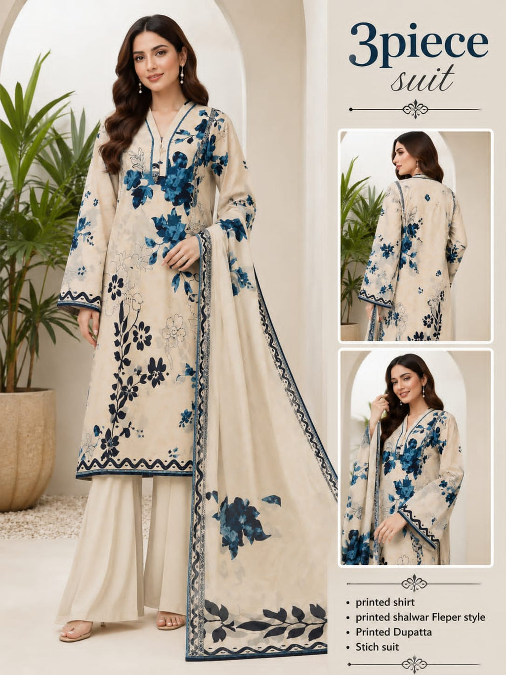 Adan Libas & Limelight Prints Premium Lawn Stitched 3 Piece Suit