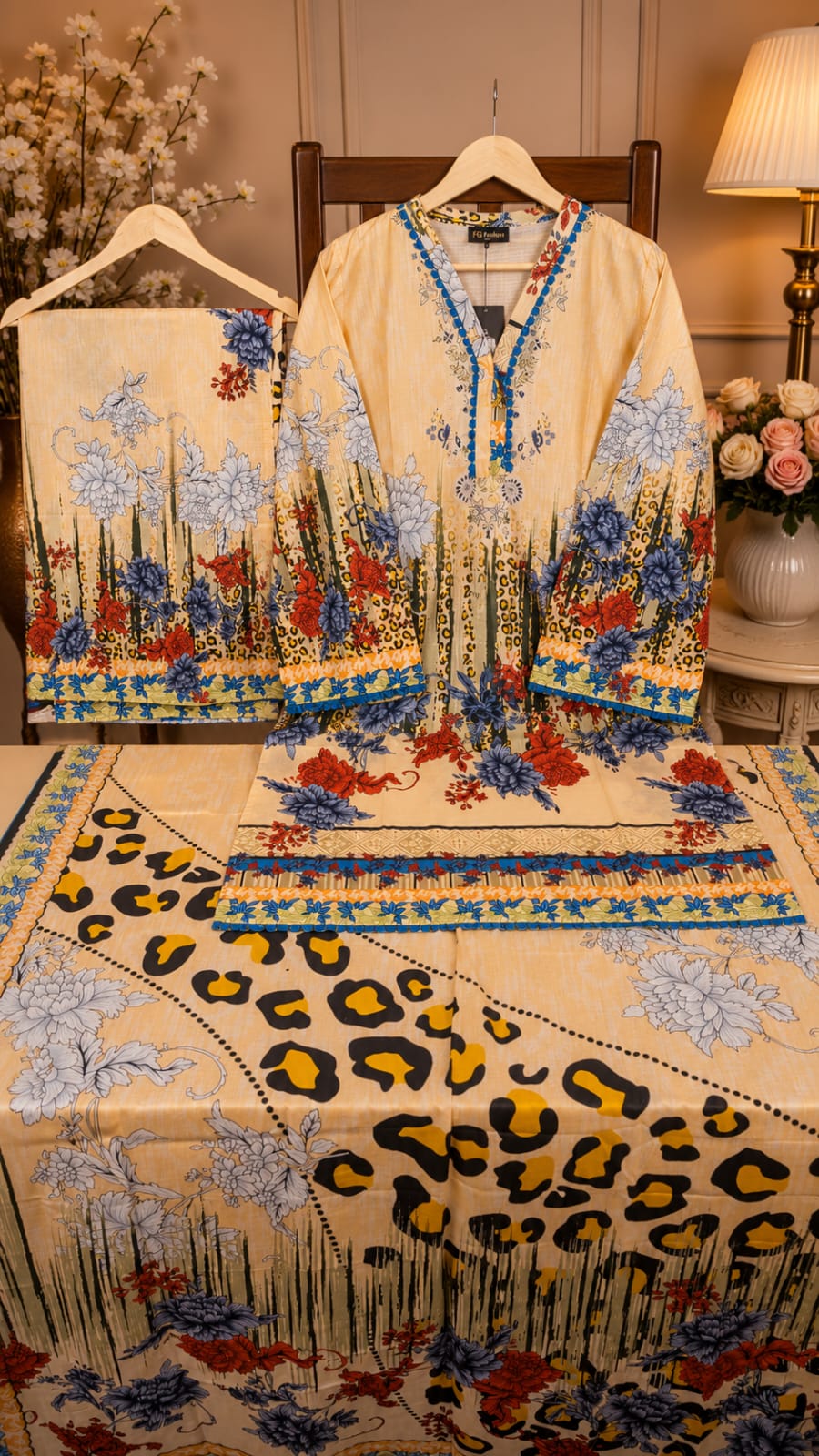 Adan Libas & Limelight Prints Premium Lawn Stitched 3 Piece Suit