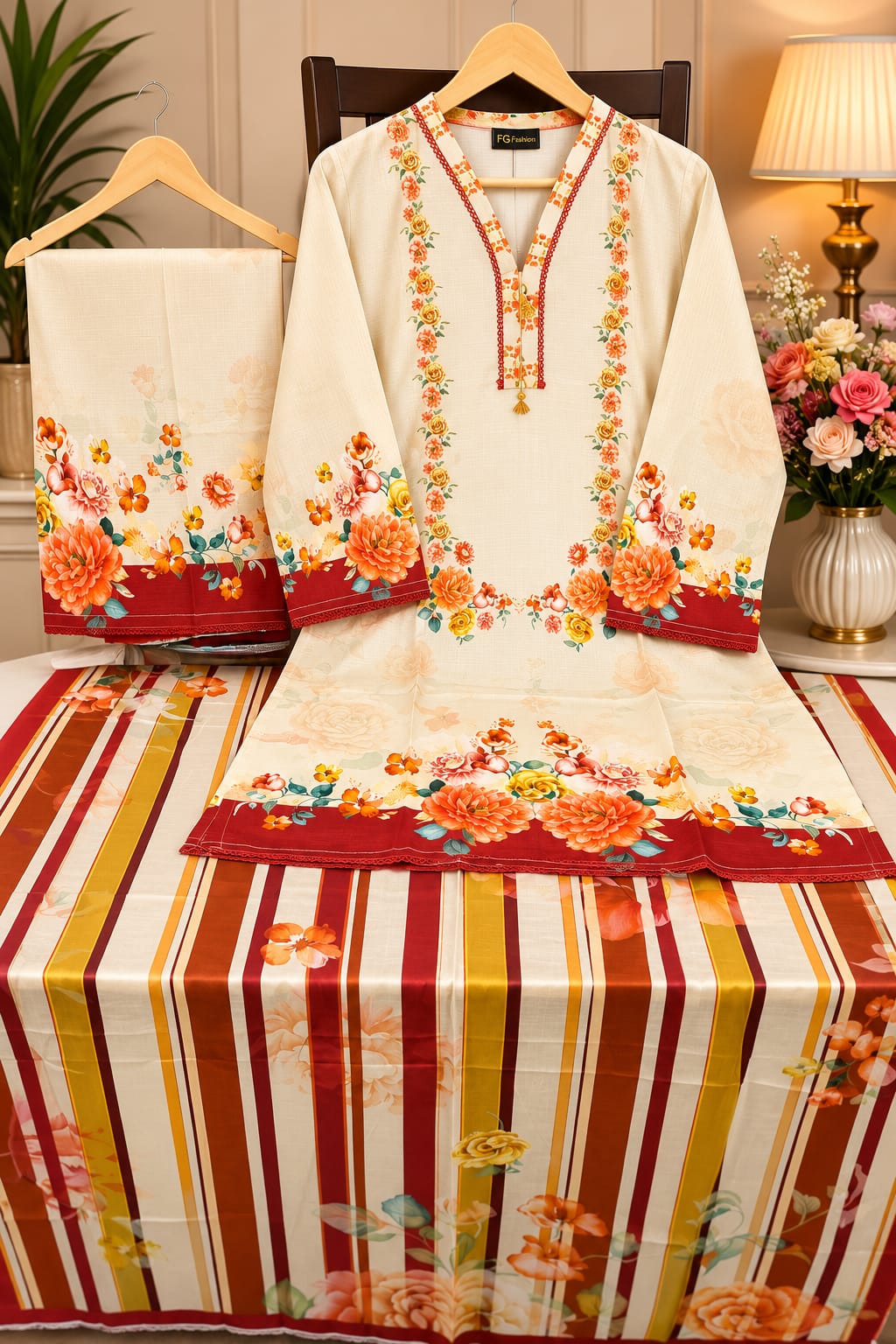 Adan Libas & Limelight Prints Premium Lawn Stitched 3 Piece Suit