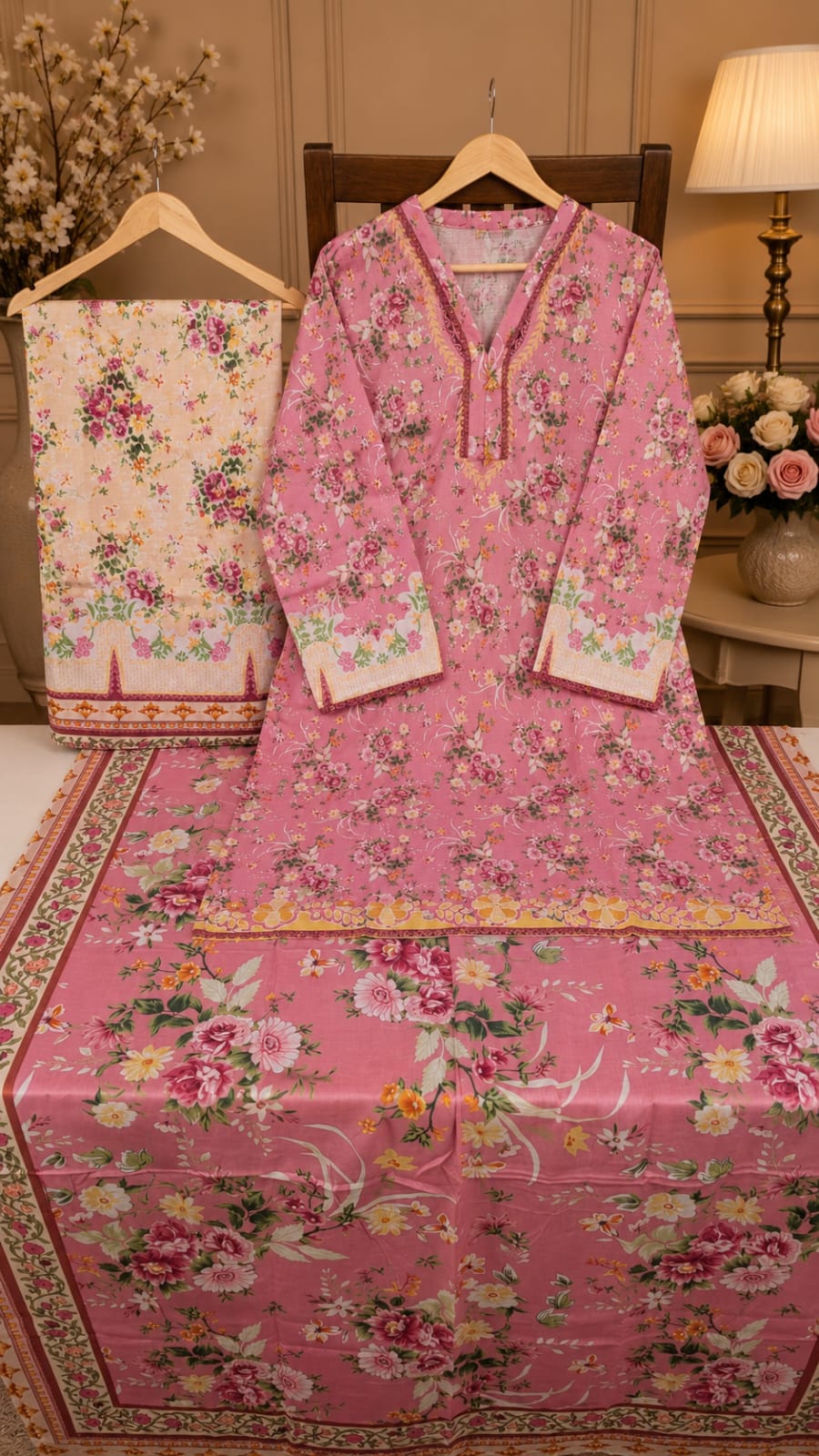 Adan Libas & Limelight Prints Premium Lawn Stitched 3 Piece Suit