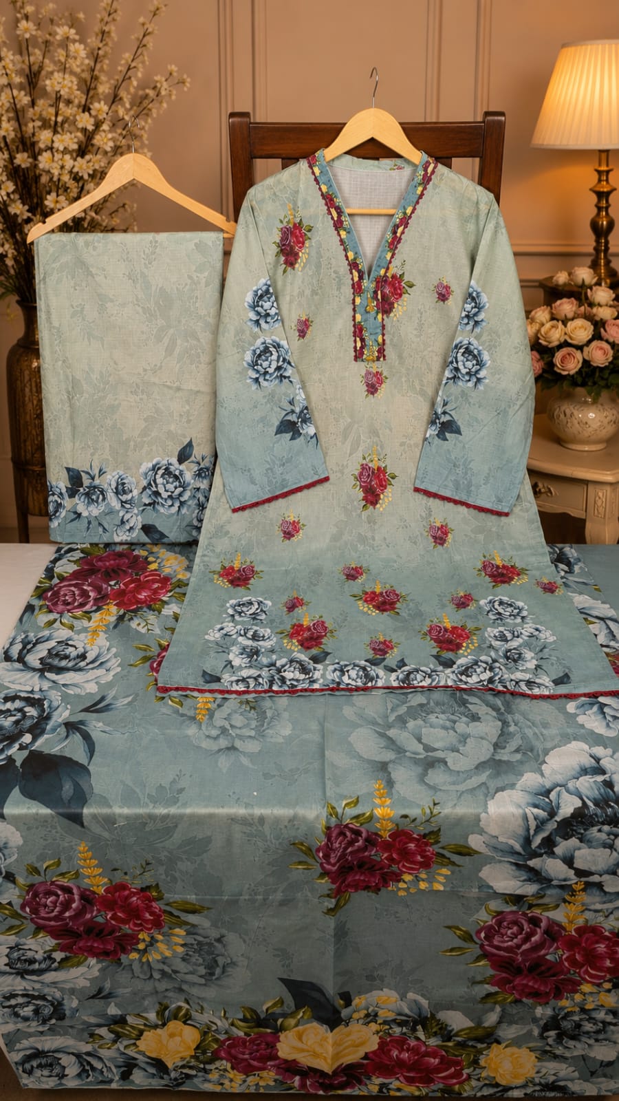 Adan Libas & Limelight Prints Premium Lawn Stitched 3 Piece Suit