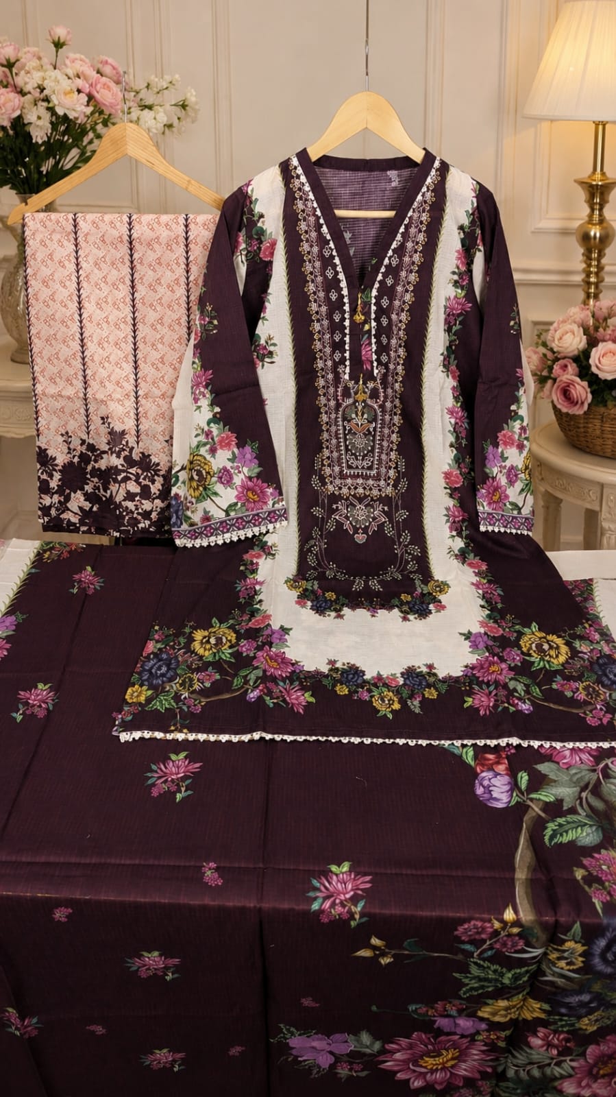 Adan Libas & Limelight Prints Premium Lawn Stitched 3 Piece Suit