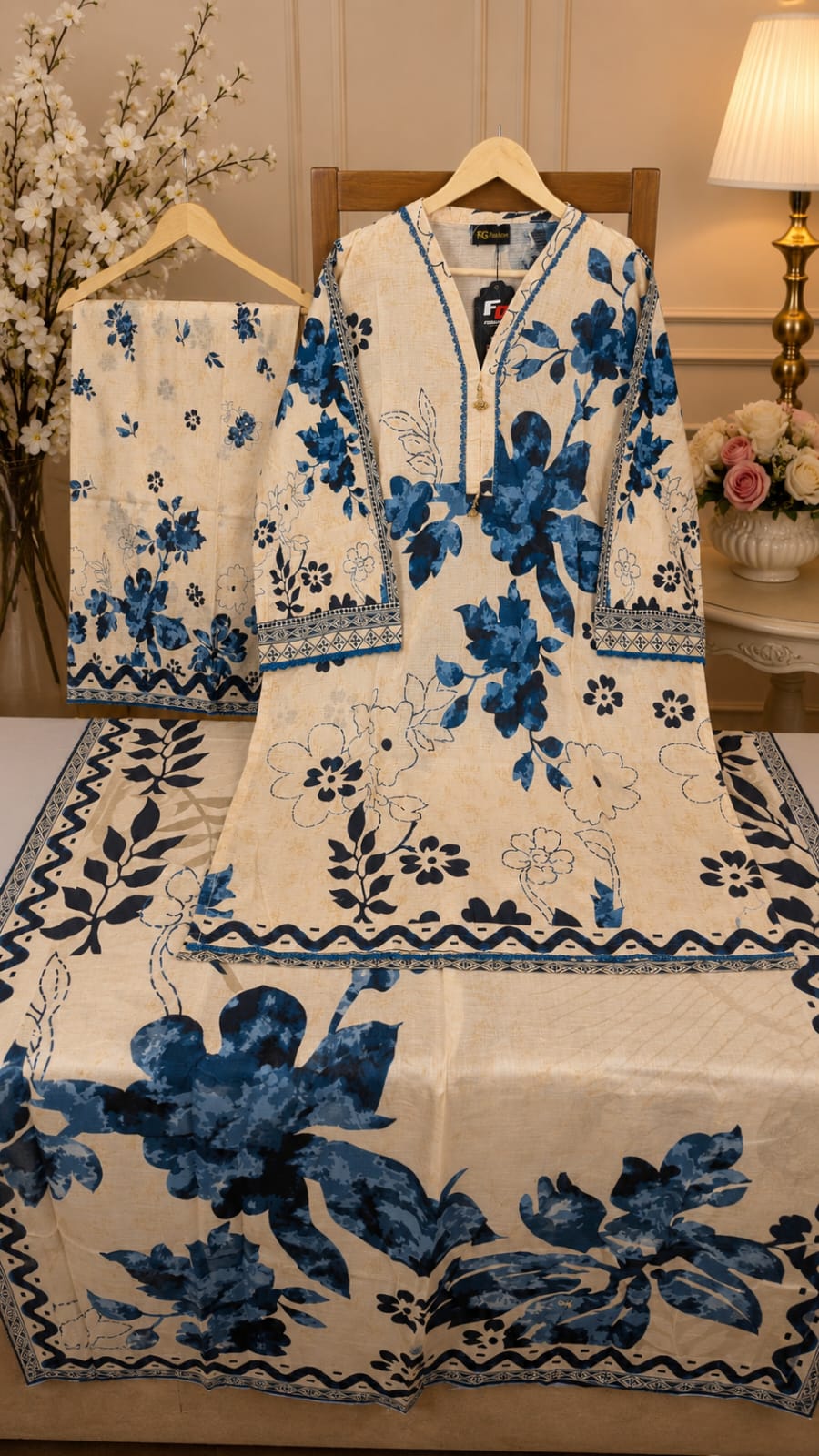 Adan Libas & Limelight Prints Premium Lawn Stitched 3 Piece Suit