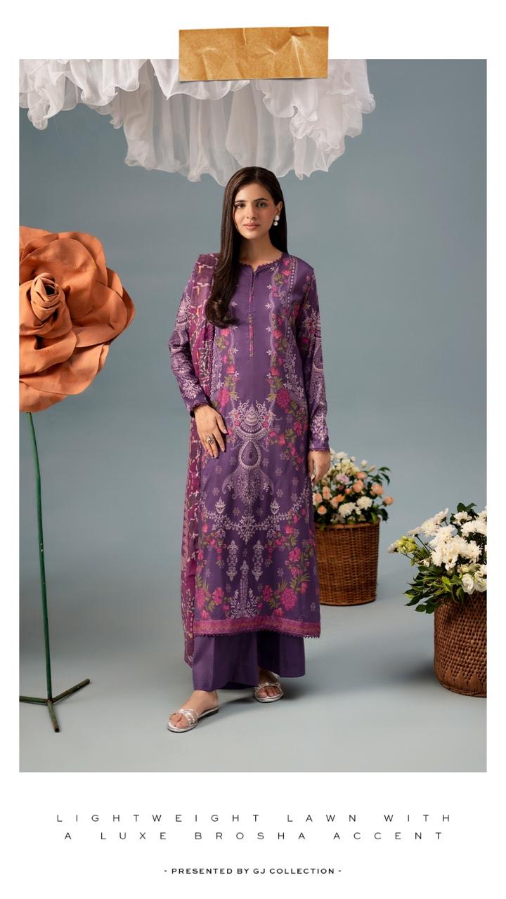 NOOR by Gull Jee – AMAYA | Faya | Midnight Pop 3 Piece Lawn Collection