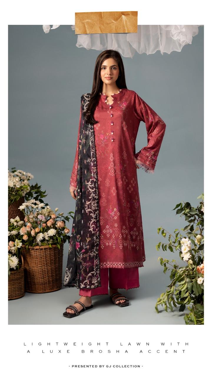 NOOR by Gull Jee – AMAYA | Faya | Midnight Pop 3 Piece Lawn Collection