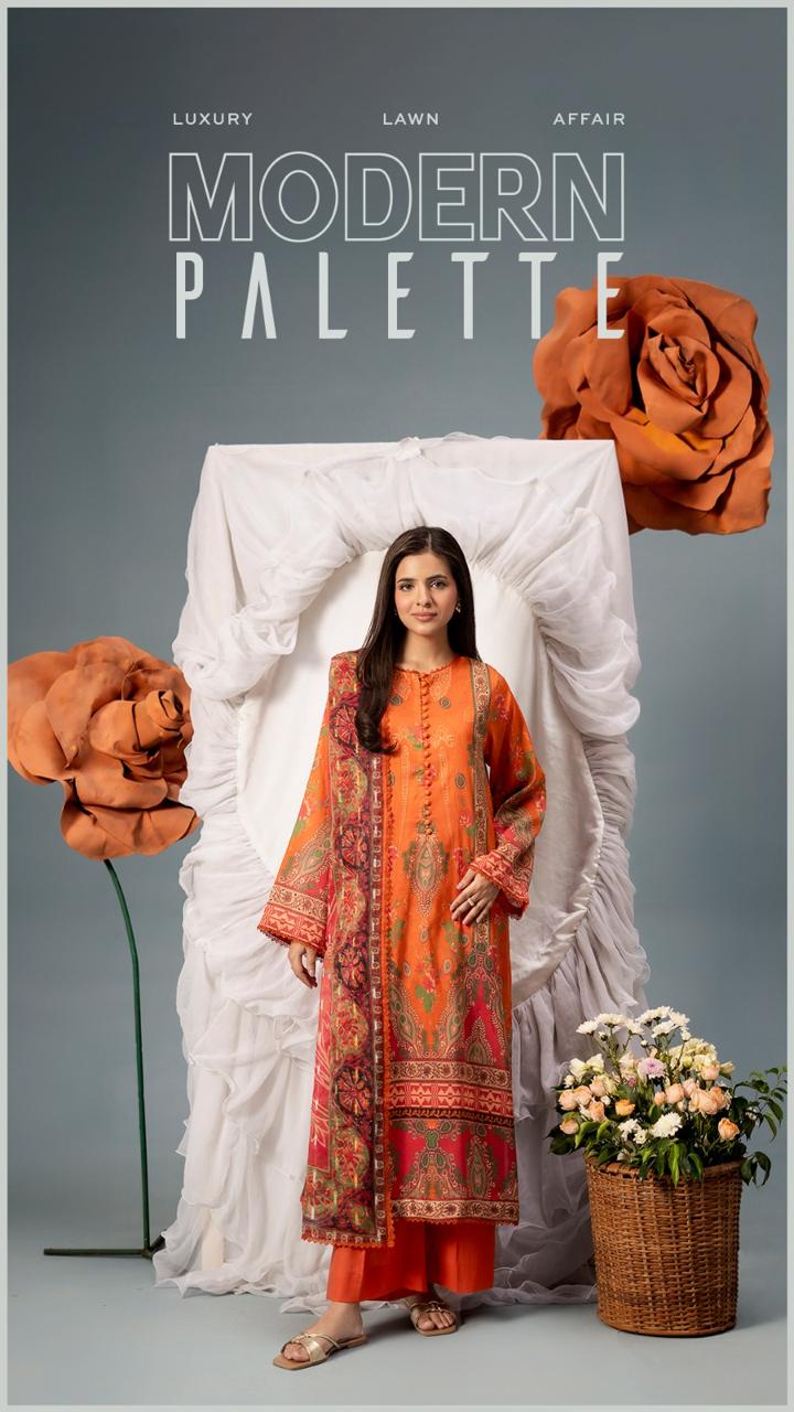 NOOR by Gull Jee – AMAYA | Faya | Midnight Pop 3 Piece Lawn Collection