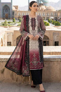 Lulusar Premium Unstitched Silk 3 Piece Suit with Digital Print & Embroidery