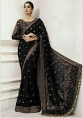 Maria B Wedding Collection Premium Net Embroidered Saree with Sequence & Stone Work