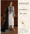 Baroque Premium Air-Jet Lawn Embroidered 3 Piece Suit with Bember Chiffon Dupatta