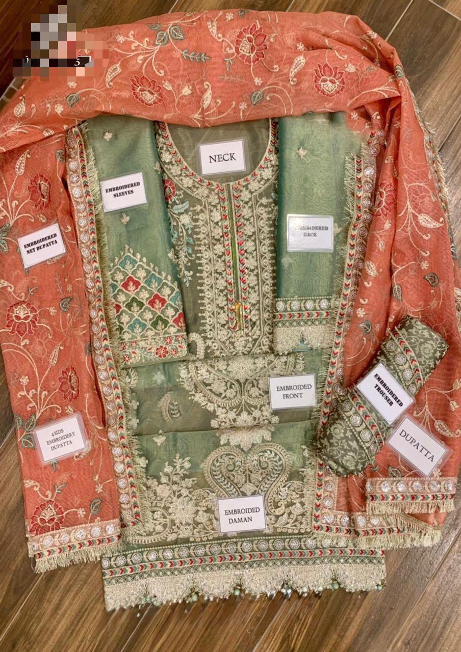 Premium Mysoori Embroidered 3-Piece Suit