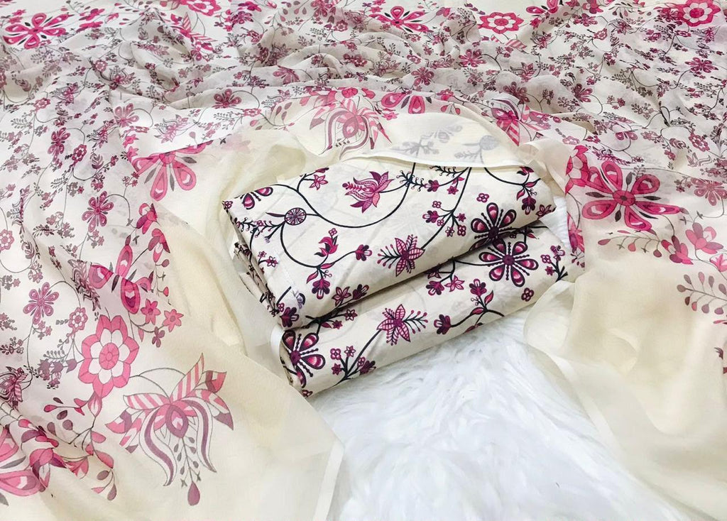 Maria B Inspired Digital Printed Lawn 3 Piece Unstitched Suit