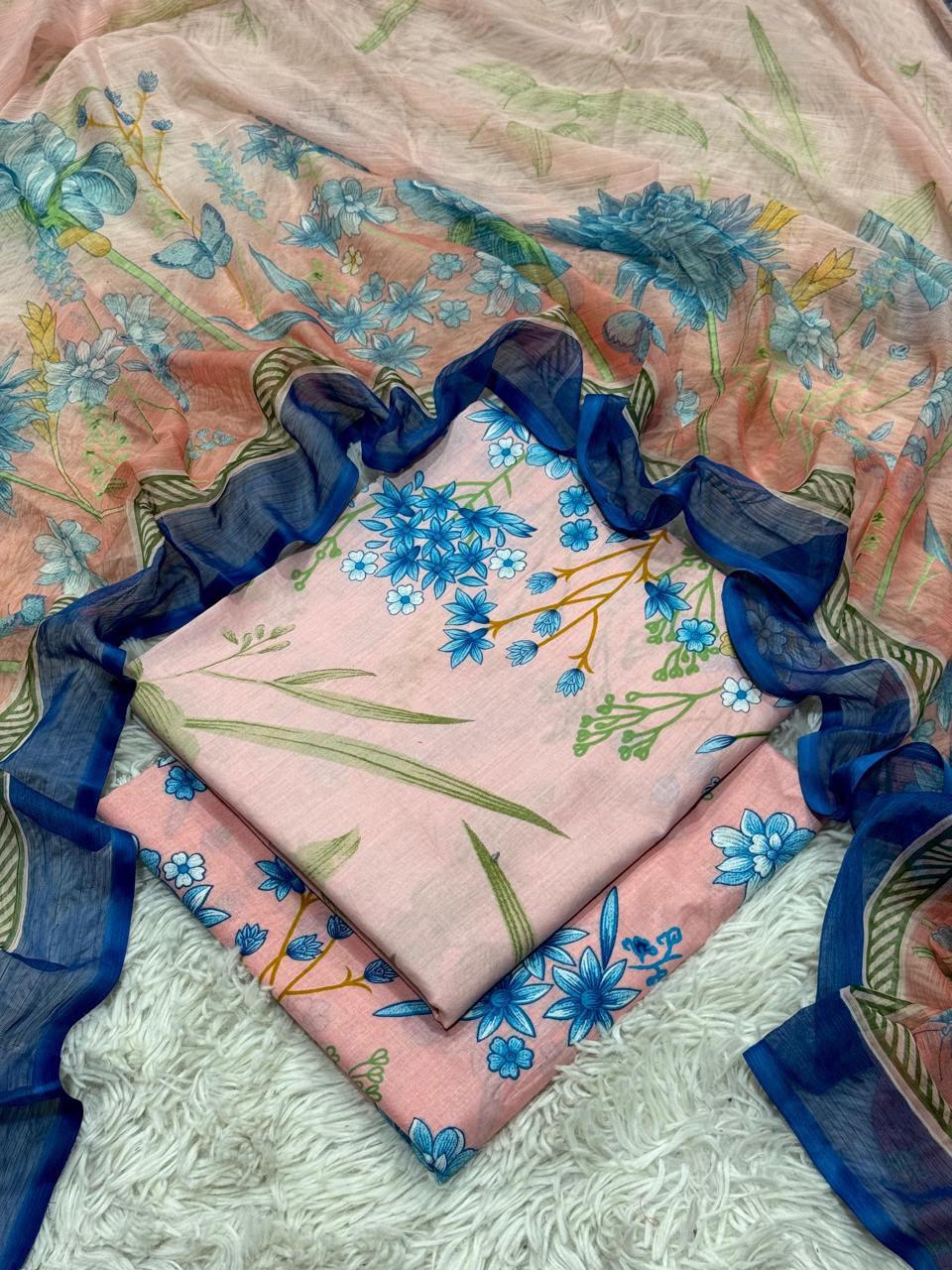 Maria B Inspired Digital Printed Lawn 3 Piece Unstitched Suit