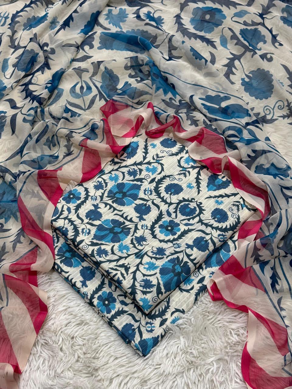 Maria B Inspired Digital Printed Lawn 3 Piece Unstitched Suit