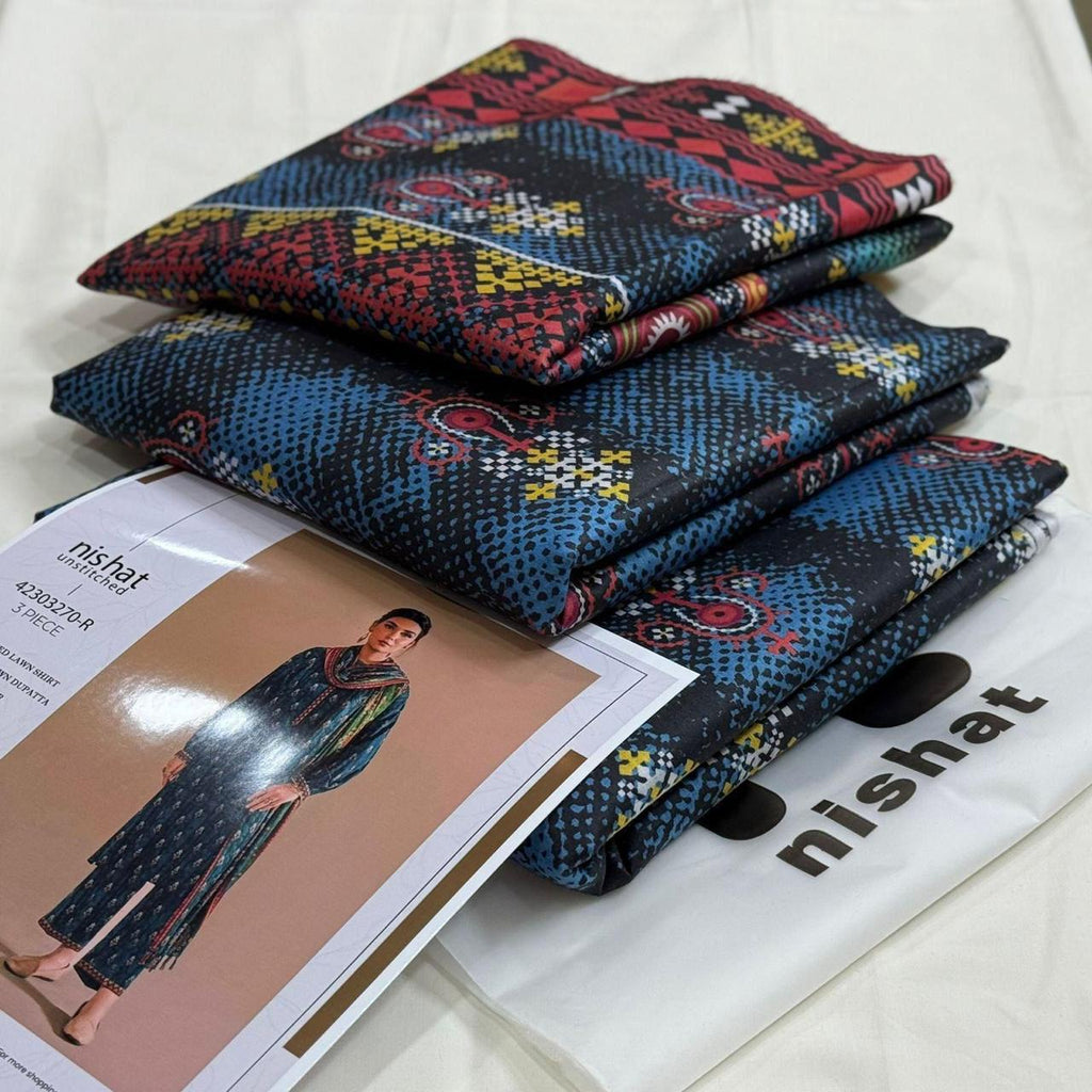 Brand Nishat Printed Lawn 3 Piece Suit – Premium Summer Collection