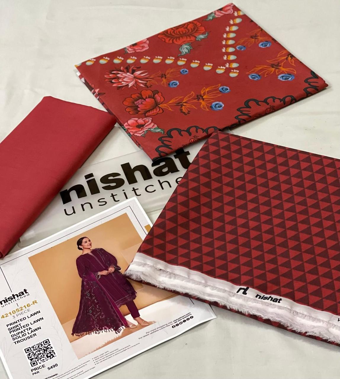 Brand Nishat Printed Lawn 3 Piece Suit – Premium Summer Collection