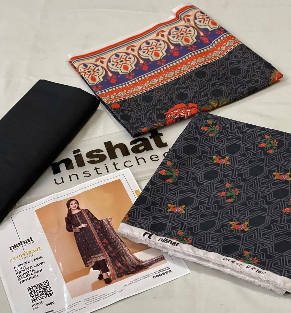 Brand Nishat Printed Lawn 3 Piece Suit – Premium Summer Collection