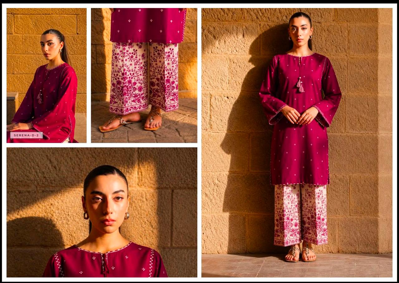 Miswan Embroidered Lawn 2 Piece Unstitched Suit for Women – Premium Summer Collection