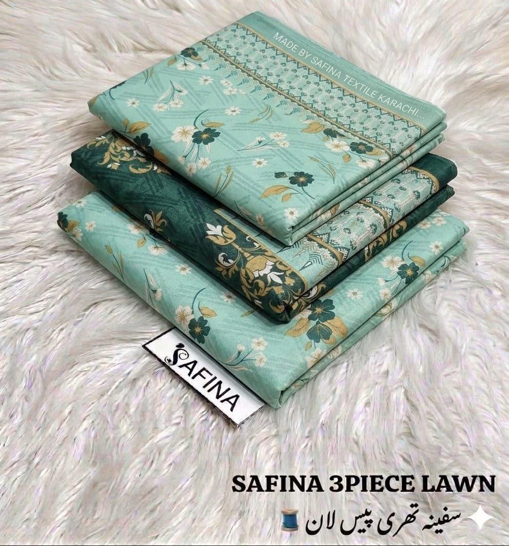 Zesh Safina Printed Lawn 3 Piece Unstitched Suit for Women – Original Summer Collection