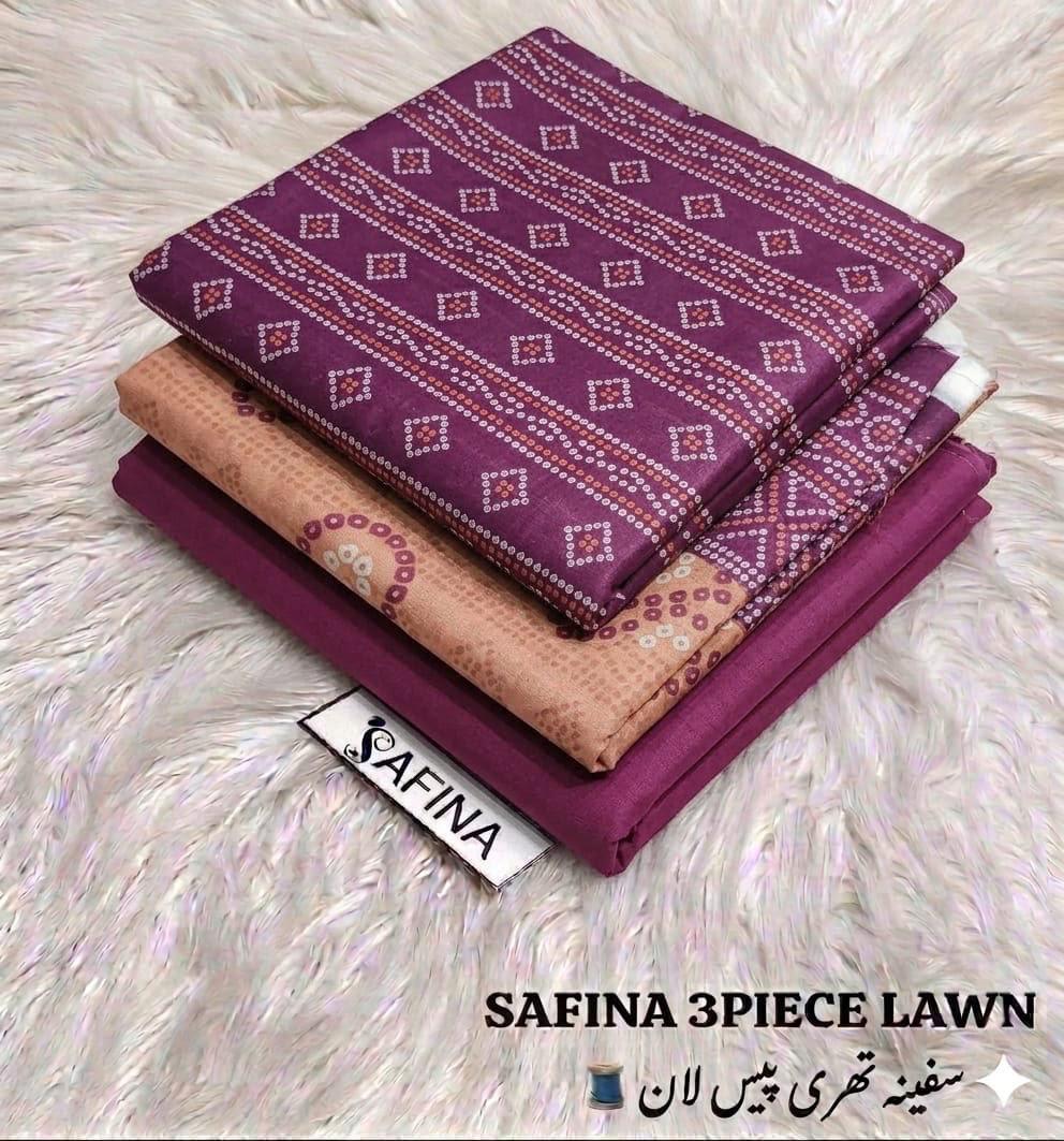 Zesh Safina Printed Lawn 3 Piece Unstitched Suit for Women – Original Summer Collection