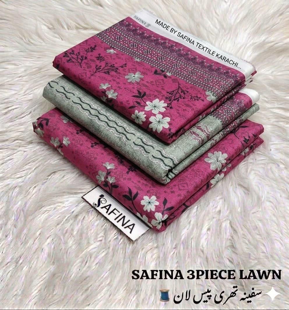Zesh Safina Printed Lawn 3 Piece Unstitched Suit for Women – Original Summer Collection