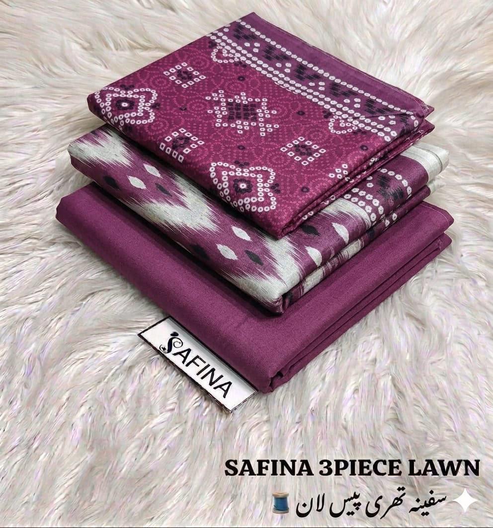 Zesh Safina Printed Lawn 3 Piece Unstitched Suit for Women – Original Summer Collection